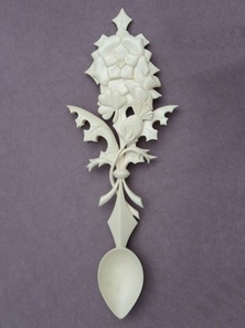 Laura Jenkins hand carved wooden love spoons