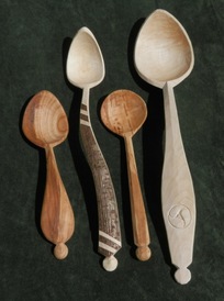 Hand carved wooden spoons by Jane Michelborough