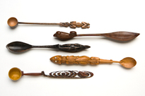 Sculptural wooden spoons by Gerrit Van Ness