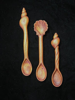 Hand carved wooden spoons by Susana Caban